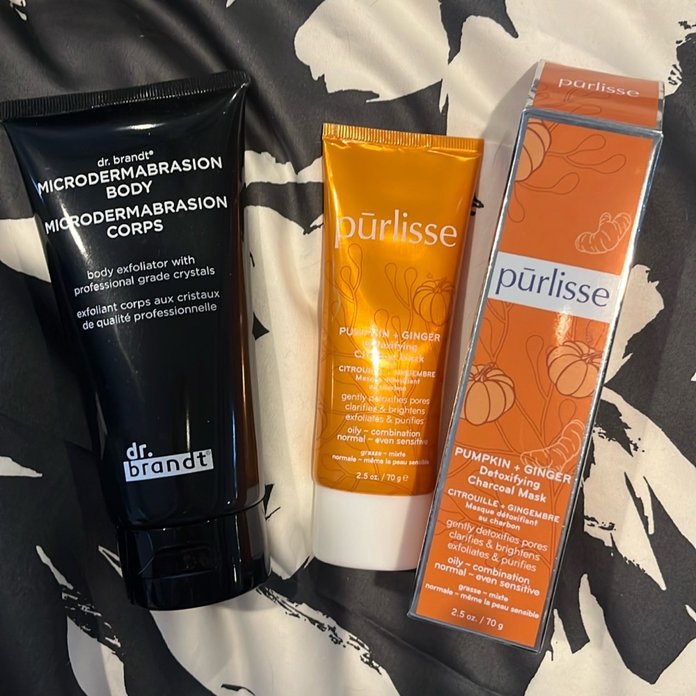 Bundle of 2: Dr. Brandt microderm exfoliate -Purlisse pumpkin +ginger detox mask